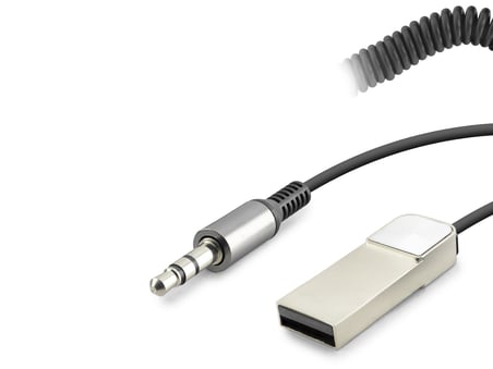 Aux Bluetooth Ses Alıcı Adaptör Dahili Kablolu Handsfree 3.5Mm - Siyah HD9005