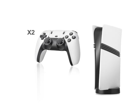 Pro Retro Oyun Konsolu Hdmı Çift Gamepad Seti 128 Gb Hafıza Kartlı 2.4G Kablosuz Beyaz GS5