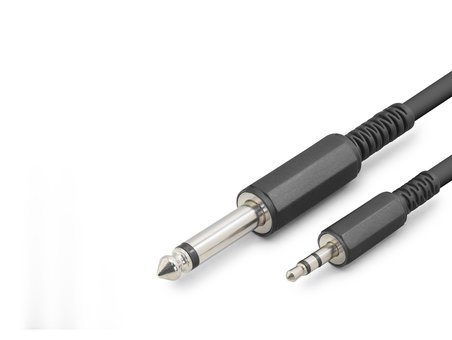 6.35Mm To 3.5Mm Gitar Kablosu 5 M - Siyah HDX1078