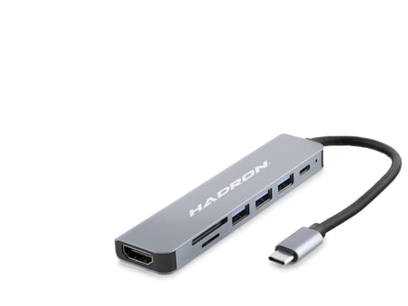 Type-C Combo Hub Hdmi 4K Usb 3.0 Kart Okuyucu 7 Port - Gri HDX7835