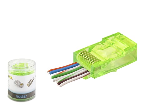 Cat6 Ez Rj45 Konnektör - 100 Adet Yeşil / Özel Plastik Kutulu ND2401