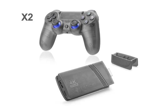 Mını Retro Oyun Stick Hdmı Çift Gamepad Seti 64 Gb Hafıza Kartlı 2.4G Kablosuz Siyah GS5