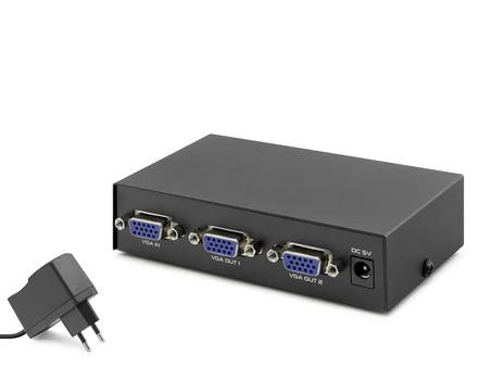 Vga Splitter 1 In 2 Out 200 Mhz - Siyah HDX1277