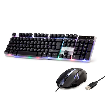 Kablolu Oyuncu Klye Mouse Set Led Q Siyah H837Q