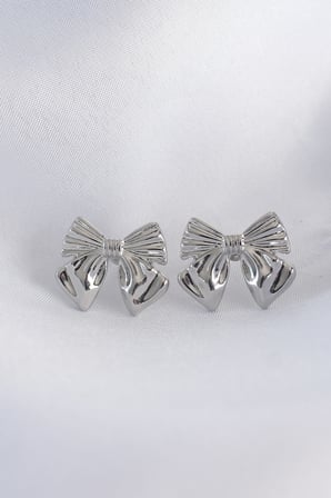 Pirinç Gümüş Renk Fiyonk Küpe TJ-BKP8943