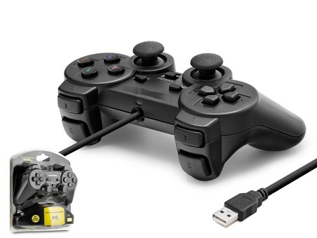 Pc Uyumlu Kablolu Usb Gamepad Oyun Kolu - Siyah W201S