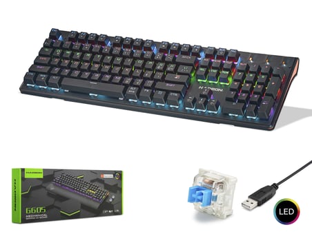 G605 Mekanik Rgb Klye Blue Switch - Siyah