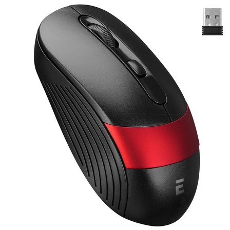 Kablosuz Mouse 1600 Dpi Siyah Kırmızı SM18SK