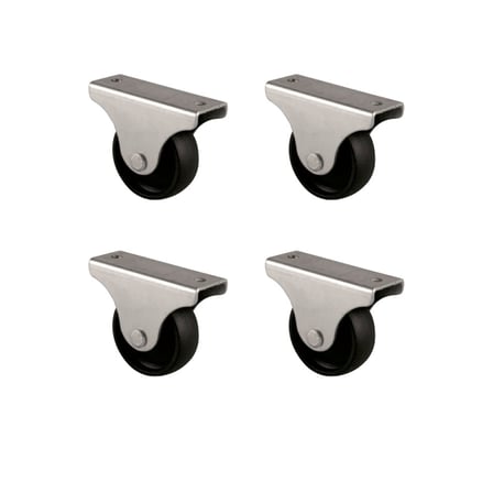 Furç Sabit Teker - 38MM - Siyah HKS229 - 4 Adet
