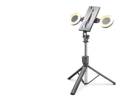 Telefon Tripodu Ve Selfie Çubuğu Çift Led Bluetooth Kumandalı 182 Cm Siyah ND1033