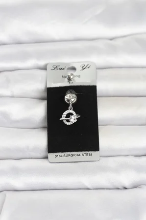 316L Cerrahi Çelik Sallantılı Yıldız Model Göbek Piercing TJ-PR1377