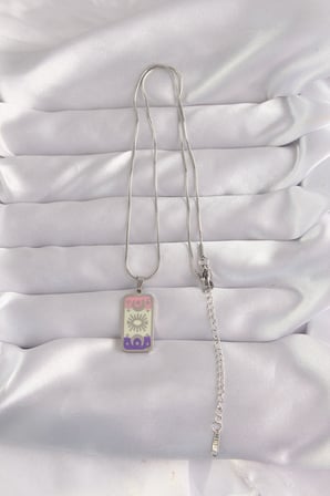316L Çelik Gümüş Renk Karışık Mineli Ay Figür Tarot Kolye TJ-BKO9044