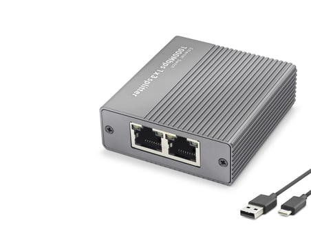 Gigabit Ethernet Switch 4 Port Type C Güç Girişli Gri HDX1413