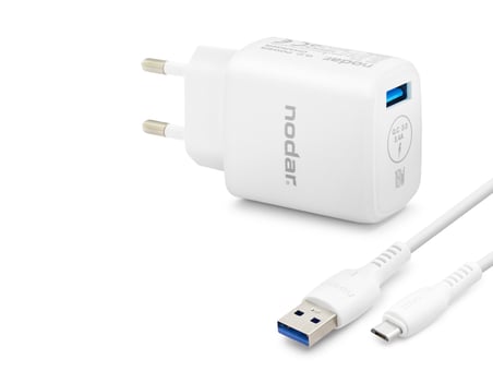 Micro Usb Qc 3.0 Hızlı Şarj Seti 18W 3.4A Usb Adaptörlü - Beyaz ND1009