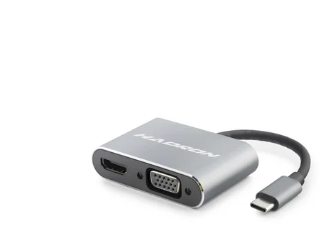 Type-C Combo Hub Hdmi 4K Vga 2 Port Gri HDX7838