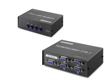 Vga Switch 4 In 1 Out 54 Mhz - Siyah HDX1329