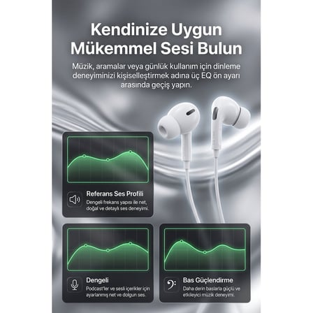 USB-C Bağlantı Mikrofonlu Kulaklık IP90