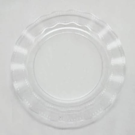 Şeffaf Lüks Plastik Mika Yuvarlak Tabak 22 Cm 6 Adet