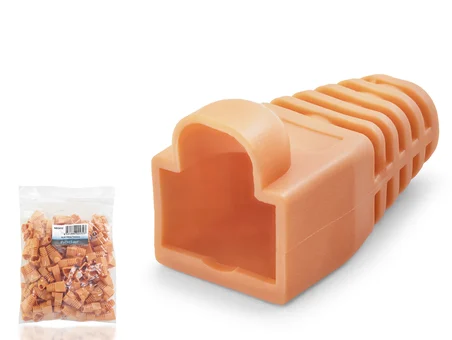 Rj45 Konnektör Papuç - 100 Adet Turuncu / Ekonomik Poşet Paket ND2432