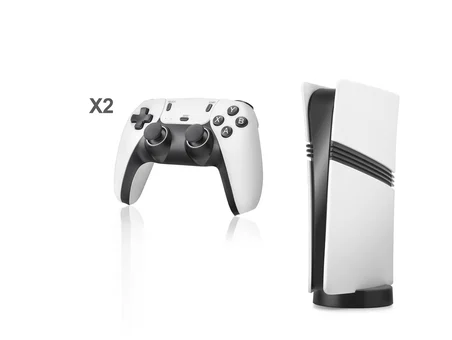 Pro Retro Oyun Konsolu Hdmı Çift Gamepad Seti 128 Gb Hafıza Kartlı 2.4G Kablosuz Beyaz GS5