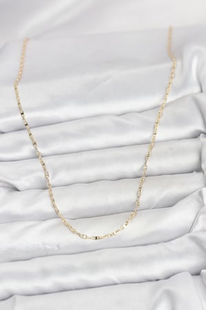 CM 14K Gold Renk Gemici Zincir Model 60 cm Kadın Kolye TJ-BKO10936