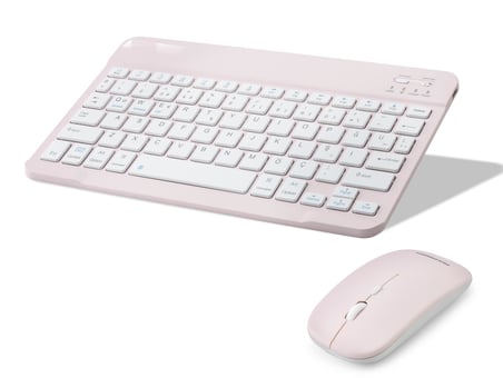 Kablosuz Bluetooth Smart Klye Mouse Seti Şarjlı 1600 Dpi Pembe HDX2508P
