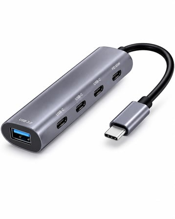 Type-C Hub Pd Usb 3.0 Usb-C 5 Port 60W Gri HDX7895