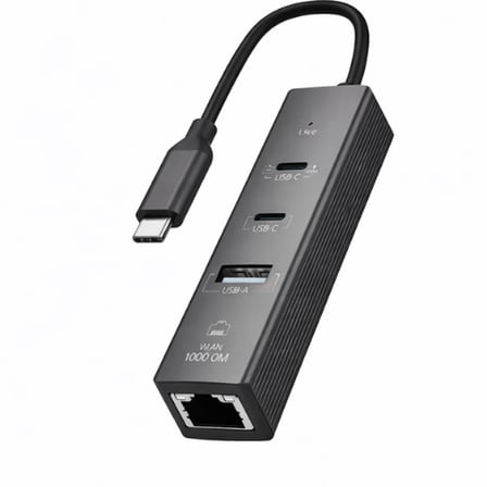 Type-C To 2 Type- Usb Gigabit Ethernet ZR1207