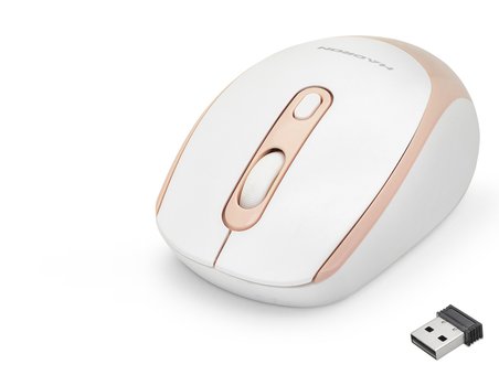 Kablosuz Mouse 800/1600 Dpi - Beyaz Pembe HDX3406R