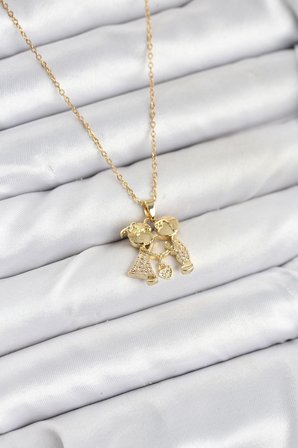 316L Çelik Zincir Gold Renk Erkek Kız Model Kadın Kolye TJ-BKO10617