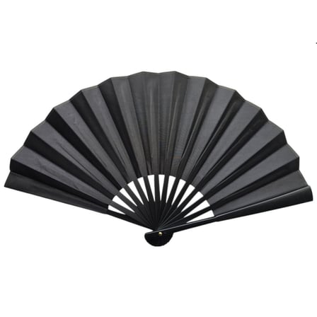 Plastik Kumaş Yelpaze 12 li Siyah