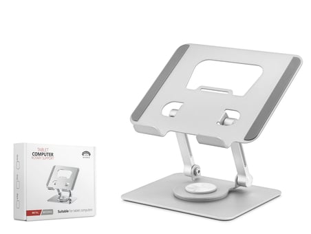 Metal 360 Derece Dönebilen Kompakt Tablet Ve Laptop Standi - Silver HDX8020