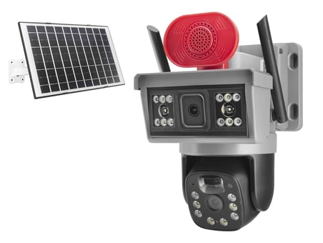 Solar 4G Sım Kartlı Speed Dome Ip Güvenlik Kamerası 2 X 3MP V380 X5-TECH YT-15G