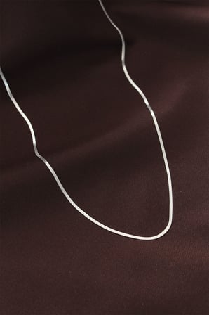 Çelik Gümüş Renk 60 cm İnce İtalyan Zincir Kolye TJ-BKO6226