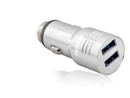 Araç Şarj Adaptörü 2X Usb 3.4A Metal - Gümüş ND1075