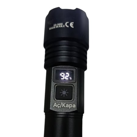1300 Lümen TG Led 2800 mAH Zoom Özellikli Şarj Edilebilir El Feneri SK3600