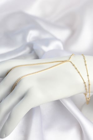 Gold Renk Minimal Zirkon Taşlı Su Yolu Model Şahmeran TJ-SN807