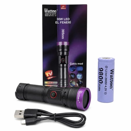 30W 395nm Şarjlı UV Ultriyole LED Işık WT-711