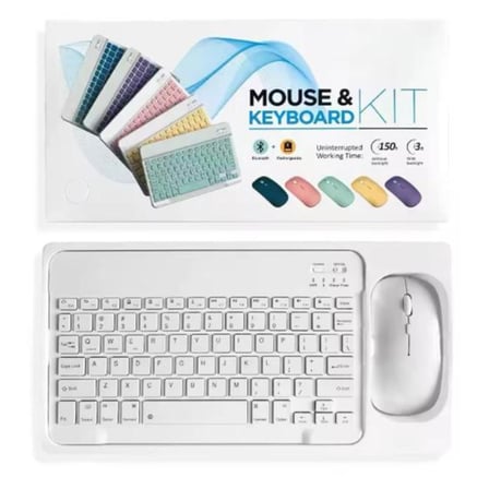 ZR20Km Beyaz Kablosuz Klye Mouse Set
