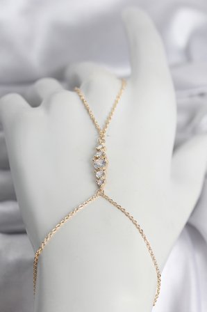 Pirinç Gold Renk Zirkon Taşlı Kadın Şahmeran - TJ-SN753