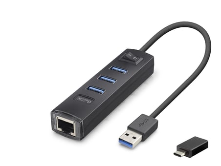 Usb Type-c 3.2 Gen1 Hub Ethernet Gigabit 4 Port Siyah RJ4503