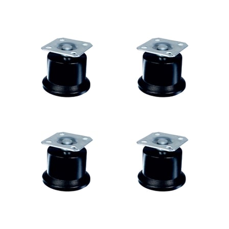 Bekleme Ayak Tablalı - 50MM - Siyah HKS280 - 4 Adet