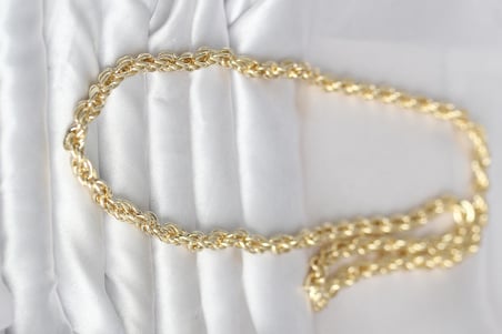 CM 14K Gold Renk Kalın Burgu Zincirli Model 60 cm Kadın Kolye TJ-BKO10997