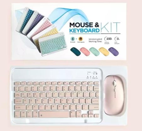 ZR20Km Pembe Kablosuz Klye Mouse Set
