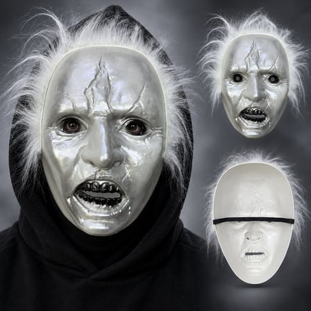 Beyaz Saçlı Michael Myers Plastik Karakter Maskesi