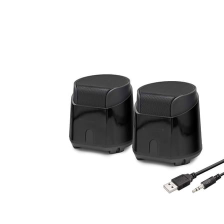 Masaüstü Hoparlör 1+1 USB + 3.5mm - Siyah HD6024