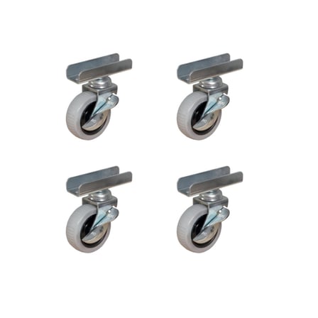 Furç Uzun-Sunta Bilyalı Teker (Frenli) - 20x50 - Gri - 18MM HKS185 - 4 Adet