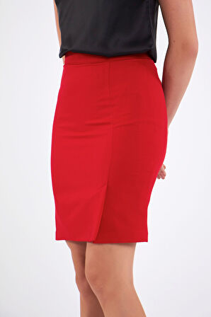 Önden Tek Yırtmaçlı Kalem Etek