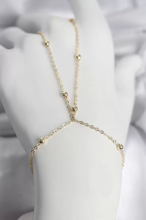 316L Çelik Gold Renk Top Zincirli Kadın Şahmeran - TJ-SN742