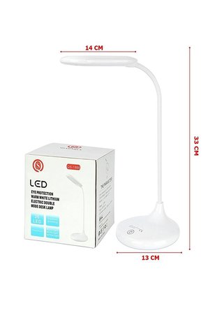 Şarjlı Sarı ve Beyaz Renk Masa Lambası LED Ayarlanabilir Işık Pratik Kullanım WT-005